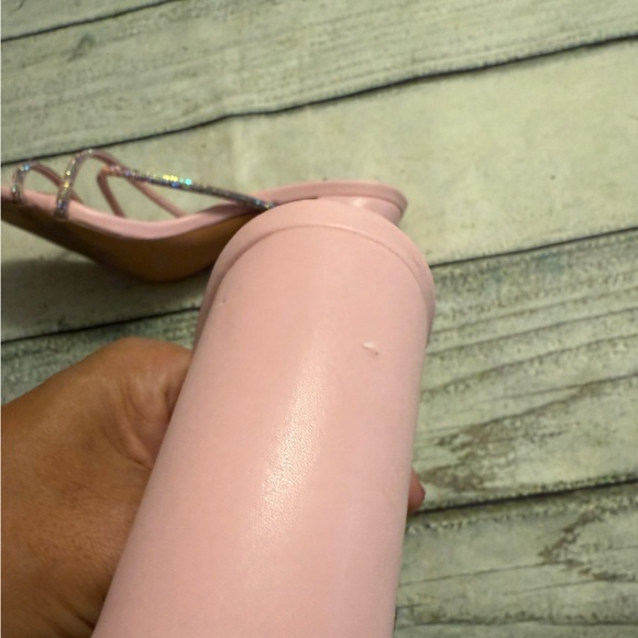 Windsor pink sparkly open toe heels. 7.5 - Picture 6 of 7
